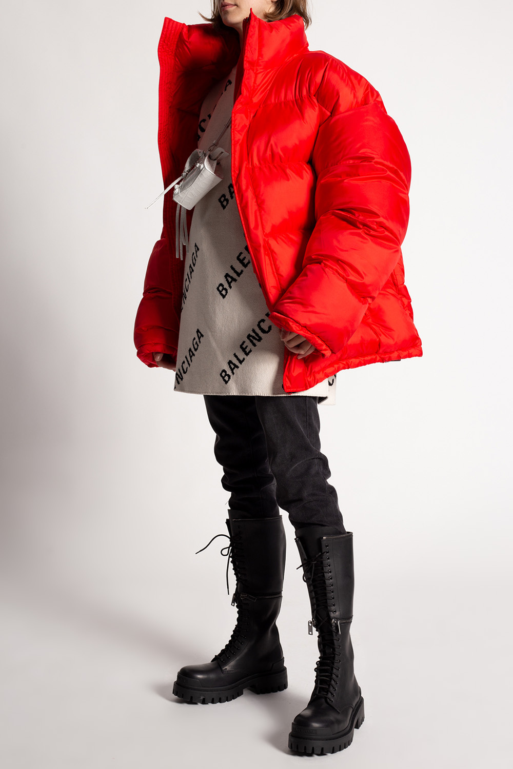 Red balenciaga 2025 puffer jacket